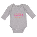 Long Sleeve Bodysuit Baby When I Grow up I'M Gonna Be A Drag Racer Cotton