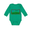 Long Sleeve Bodysuit Baby Future Lawn Mower Picture of A Blue Bird Cotton