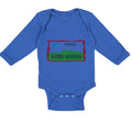 Long Sleeve Bodysuit Baby Future Lawn Mower Picture of A Blue Bird Cotton