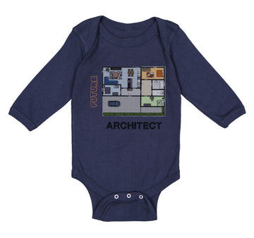 Long Sleeve Bodysuit Baby Future Architect Funny Style B Boy & Girl Clothes