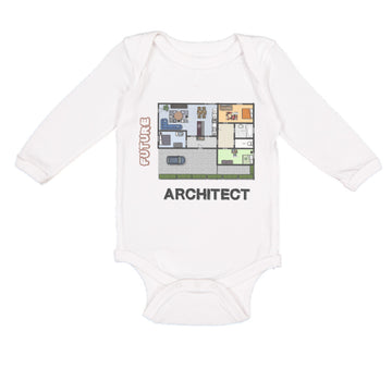 Long Sleeve Bodysuit Baby Future Architect Funny Style B Boy & Girl Clothes