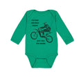 Long Sleeve Bodysuit Baby Future Dirt Bike Rider Just like My Daddy B Cotton