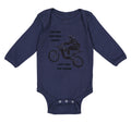 Long Sleeve Bodysuit Baby Future Dirt Bike Rider Just like My Daddy B Cotton