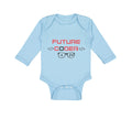 Long Sleeve Bodysuit Baby Future Coder Geek Coding Boy & Girl Clothes Cotton