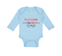 Long Sleeve Bodysuit Baby Future Coder Geek Coding Boy & Girl Clothes Cotton - Cute Rascals