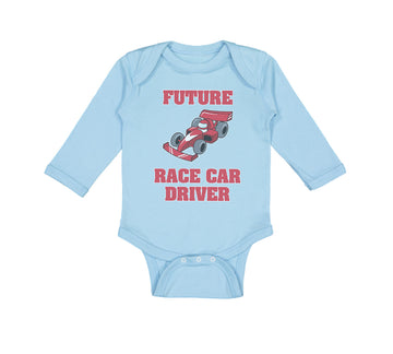 Long Sleeve Bodysuit Baby Future Race Car Driver Racing Style A Cotton