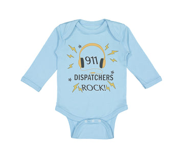 Long Sleeve Bodysuit Baby 911 Dispatchers Rock! Boy & Girl Clothes Cotton