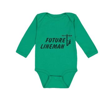 Long Sleeve Bodysuit Baby Future Lineman Style B Boy & Girl Clothes Cotton