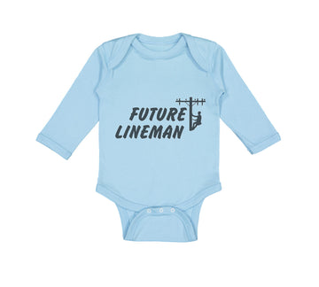 Long Sleeve Bodysuit Baby Future Lineman Style B Boy & Girl Clothes Cotton