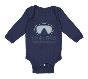 Long Sleeve Bodysuit Baby Future Scuba Diver Just like My Daddy Cotton