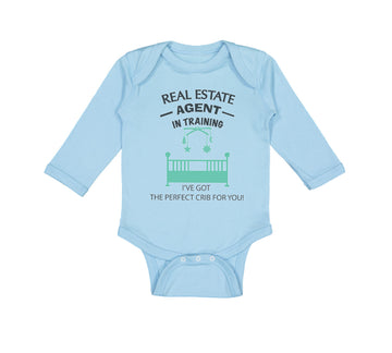 Long Sleeve Bodysuit Baby Real Estate Agent I'Ve Got Perfect Crib Cotton