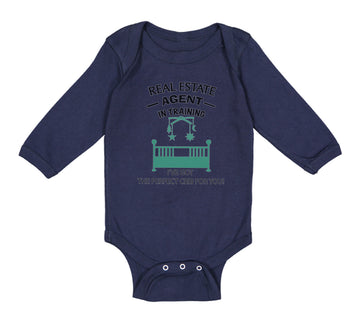 Long Sleeve Bodysuit Baby Real Estate Agent I'Ve Got Perfect Crib Cotton