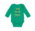 Long Sleeve Bodysuit Baby Future Crane Operator like My Daddy! Style B Cotton