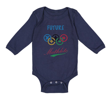 Long Sleeve Bodysuit Baby Future Mathlete Math Geek Funny Boy & Girl Clothes