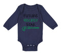 Long Sleeve Bodysuit Baby Future Hockey Star Style B Boy & Girl Clothes Cotton