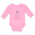 Long Sleeve Bodysuit Baby Happy Birthday Mummy I Love You Boy & Girl Clothes