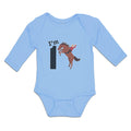 Long Sleeve Bodysuit Baby I'M 1 A Man Riding An Horse Boy & Girl Clothes Cotton