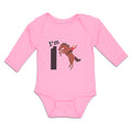 Long Sleeve Bodysuit Baby I'M 1 A Man Riding An Horse Boy & Girl Clothes Cotton