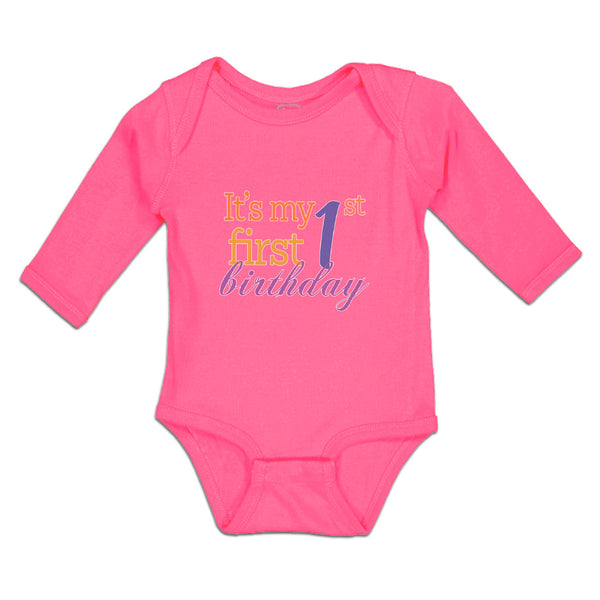 Long Sleeve Bodysuit Baby It's My 1St First Birthday Boy & Girl Clothes Cotton