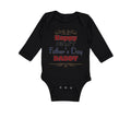 Long Sleeve Bodysuit Baby Happy First Father's Day Dad Daddy Style E Cotton