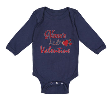 Long Sleeve Bodysuit Baby Nana's Lil Valentine Valentines Day Boy & Girl Clothes