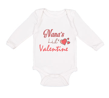 Long Sleeve Bodysuit Baby Nana's Lil Valentine Valentines Day Boy & Girl Clothes