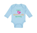 Long Sleeve Bodysuit Baby Happy First Mother's Day Mommy Mom Style A Cotton