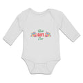 Long Sleeve Bodysuit Baby Best Gift Ever with Wrappped Colourful Papers Cotton