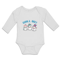 Long Sleeve Bodysuit Baby Chill out Snow Dolls with Cap and Mufflar Cotton - Cute Rascals