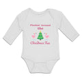 Long Sleeve Bodysuit Baby Flockin' Around The Christmas Tree with Flamingo Birds