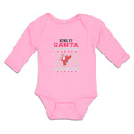 Long Sleeve Bodysuit Baby Kung Fu Santa Funny Pose Boy & Girl Clothes Cotton