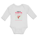 Long Sleeve Bodysuit Baby Kung Fu Santa Funny Pose Boy & Girl Clothes Cotton