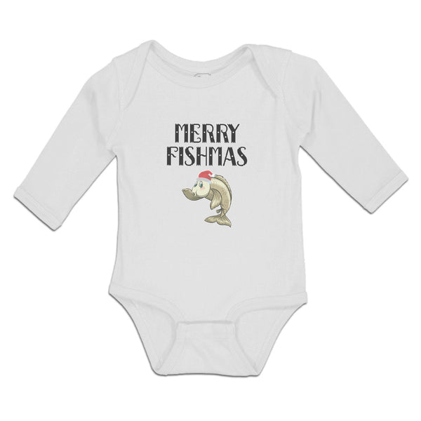 Long Sleeve Bodysuit Baby Merry Fishmas Boy & Girl Clothes Cotton