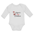 Long Sleeve Bodysuit Baby Pyper's 1St Christman with Santa Claus Cotton