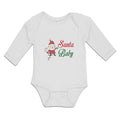 Long Sleeve Bodysuit Baby Santa Baby with Santa Claus Boy & Girl Clothes Cotton