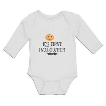 Long Sleeve Bodysuit Baby My First Halloween Bat Boy & Girl Clothes Cotton