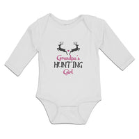 Long Sleeve Bodysuit Baby Grandpa's Hunting Wild Animal Deer Jumping Cotton - Cute Rascals