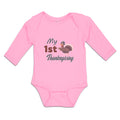 Long Sleeve Bodysuit Baby My 1St Thanksgiving Bird Boy & Girl Clothes Cotton