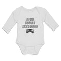 Long Sleeve Bodysuit Baby High Score 12250000 Video Game Boy & Girl Clothes