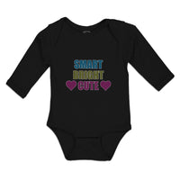 Long Sleeve Bodysuit Baby Smart Bright Cute with Heart Symbol Boy & Girl Clothes