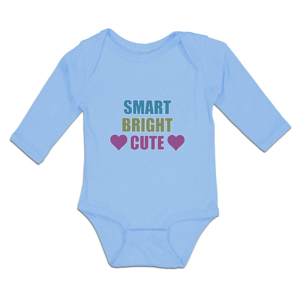 Long Sleeve Bodysuit Baby Smart Bright Cute with Heart Symbol Boy & Girl Clothes