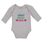 Long Sleeve Bodysuit Baby Smart Bright Cute with Heart Symbol Boy & Girl Clothes