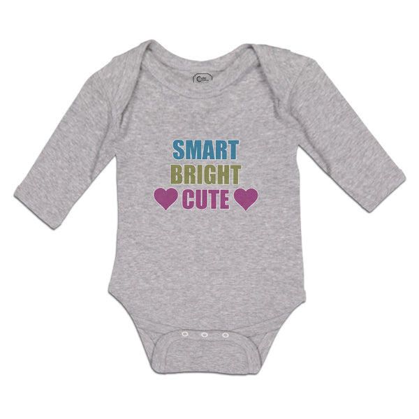 Long Sleeve Bodysuit Baby Smart Bright Cute with Heart Symbol Boy & Girl Clothes