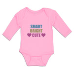 Long Sleeve Bodysuit Baby Smart Bright Cute with Heart Symbol Boy & Girl Clothes