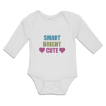 Long Sleeve Bodysuit Baby Smart Bright Cute with Heart Symbol Boy & Girl Clothes