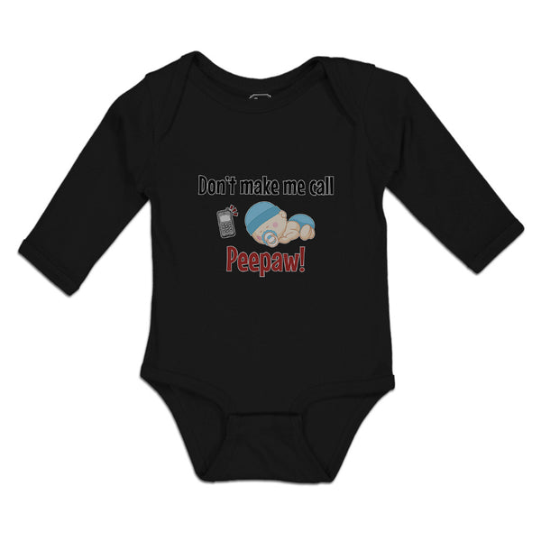 Long Sleeve Bodysuit Baby Don'T Peepaw! Baby Sleeping Niple Mobile Cotton - Cute Rascals