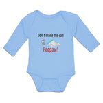 Long Sleeve Bodysuit Baby Don'T Peepaw! Baby Sleeping Niple Mobile Cotton - Cute Rascals