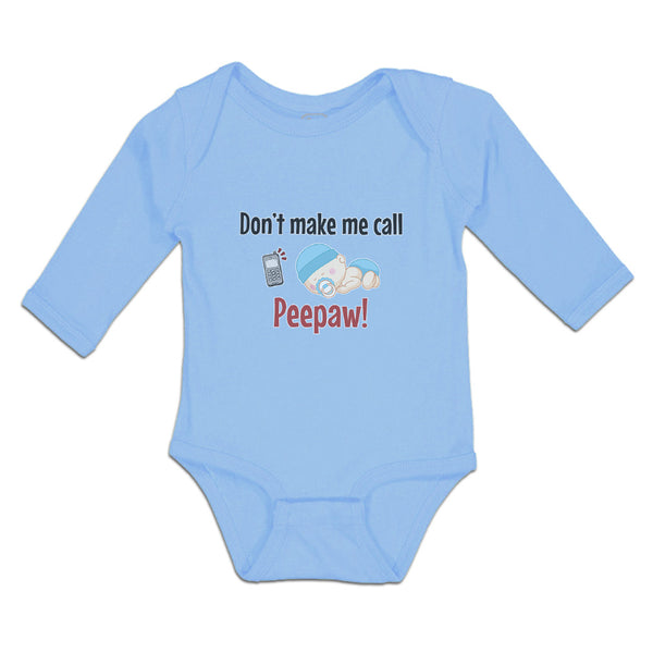 Long Sleeve Bodysuit Baby Don'T Peepaw! Baby Sleeping Niple Mobile Cotton - Cute Rascals