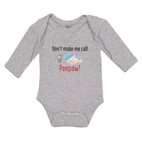 Long Sleeve Bodysuit Baby Don'T Peepaw! Baby Sleeping Niple Mobile Cotton - Cute Rascals