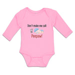 Long Sleeve Bodysuit Baby Don'T Peepaw! Baby Sleeping Niple Mobile Cotton - Cute Rascals